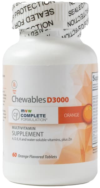 MVW Complete Formulation® Chewables D3000 Multivitamin Supplement - Orange