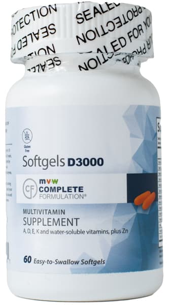 MVW Complete Formulation® Softgels D3000 Multivitamin Supplement